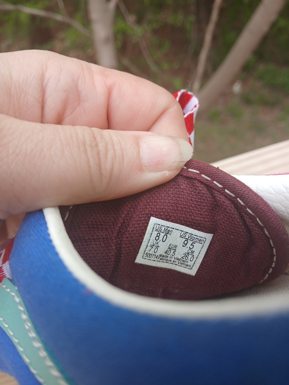 Vans Women's Colorblock Skate Sneakers - Pink, Blue, Maroon - Picture 2 of 3